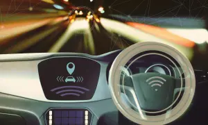 Wizja wnętrza samochodu z systemem ADAS. Poznaj prawdziwe koszty kalibracji systemów ADAS po wymianie przedniej szyby w 2026.