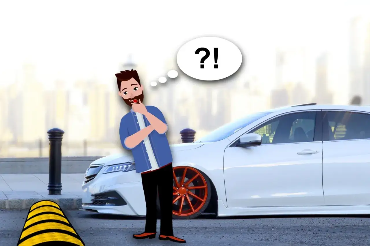 Zastanawiam się, czy te skutki zamontowania zbyt twardych sprężyn obniżających nie sprawią, że auto będzie wyglądać jak na zdjęciu.