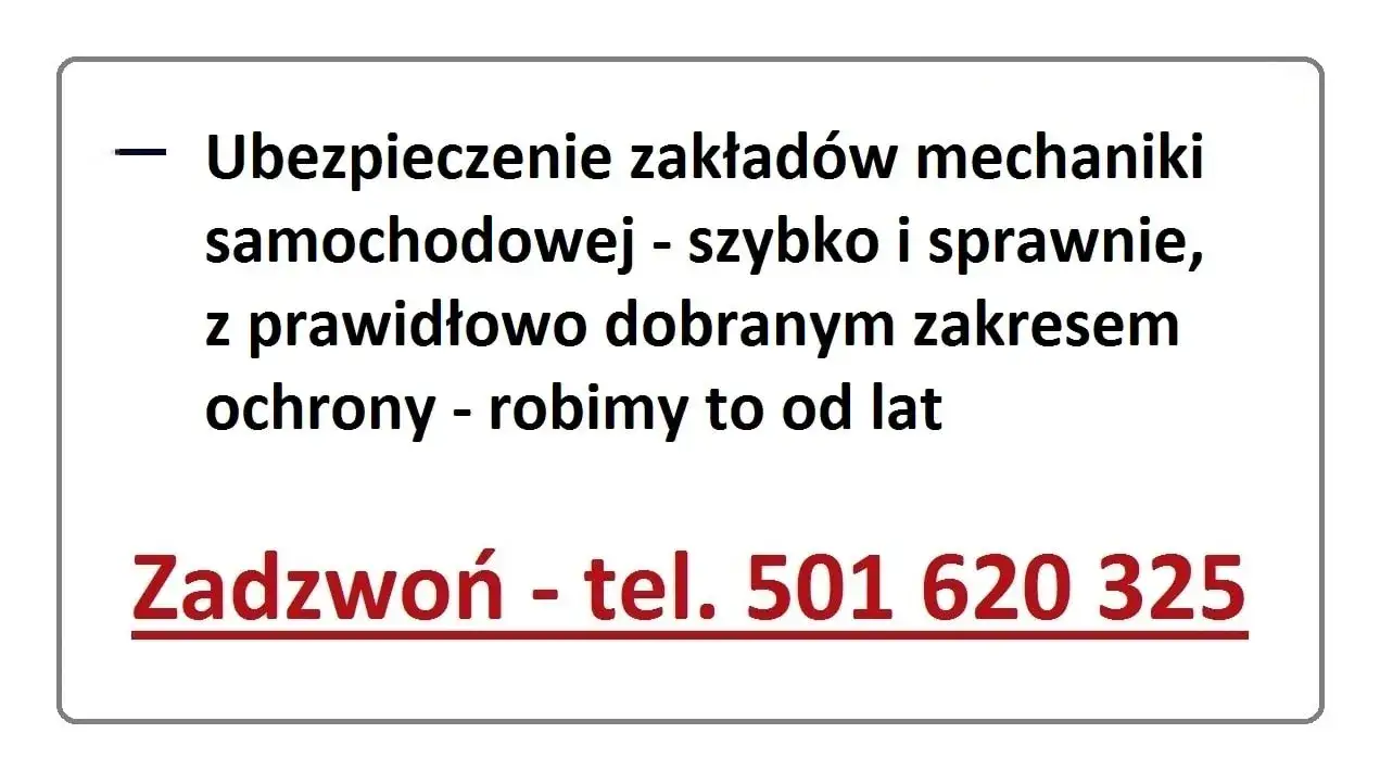 Zdjęcie Ile kosztuje ubezpieczenie warsztatu samochodowego? Sprawdź, co wpływa na ceny